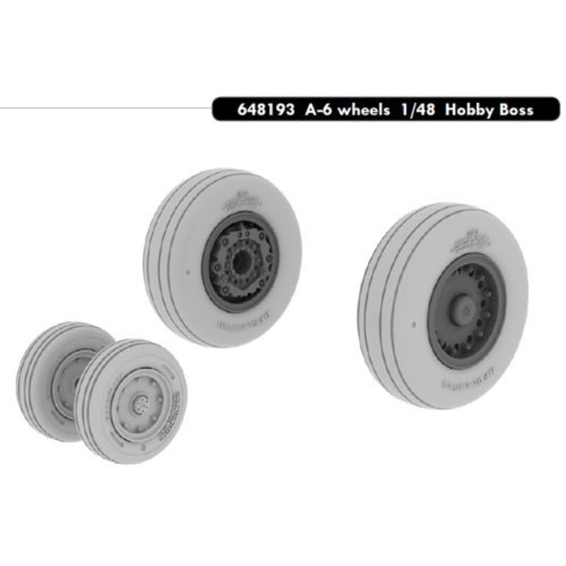 Grumman A-6A/A-6E Intruder wheels (designed to be used with Hobby Boss kits)