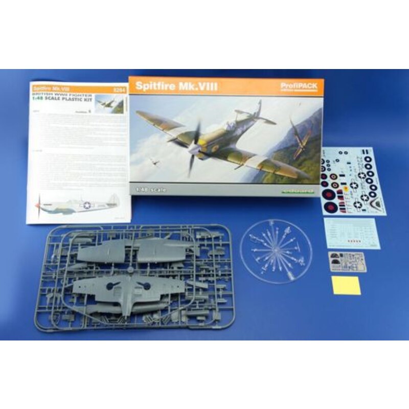 Supermarine Spitfire Mk.VIII ProfiPACK First release of kit from Eduard tool made in 2015, decals printed by Cartograf, PE and 