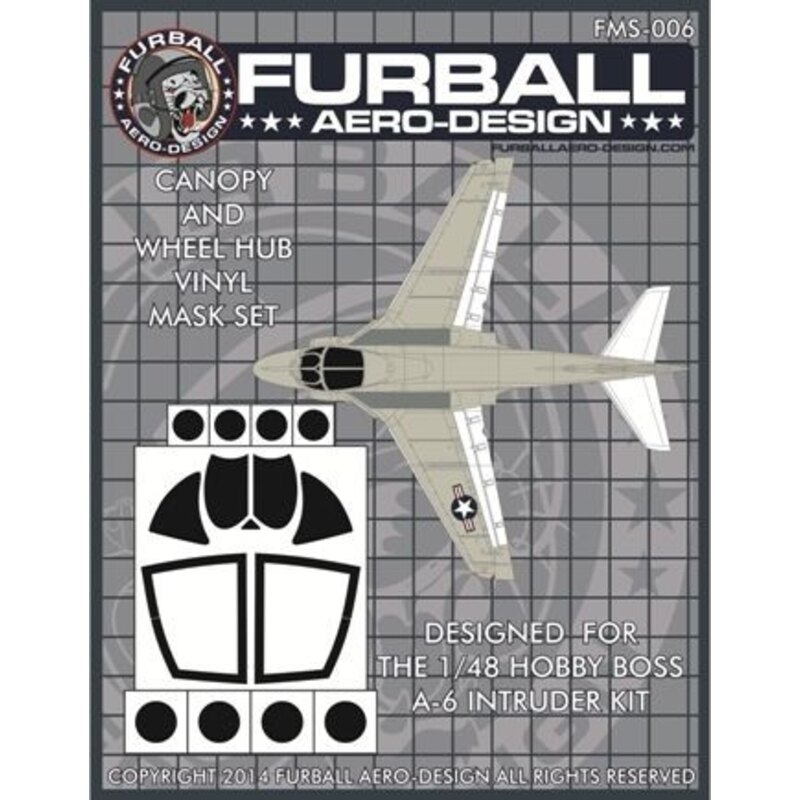 Grumman A-6 Intruder Vinyl Mask Set (designed to be used with the Hobby Boss kits)[A-6A A-6E]