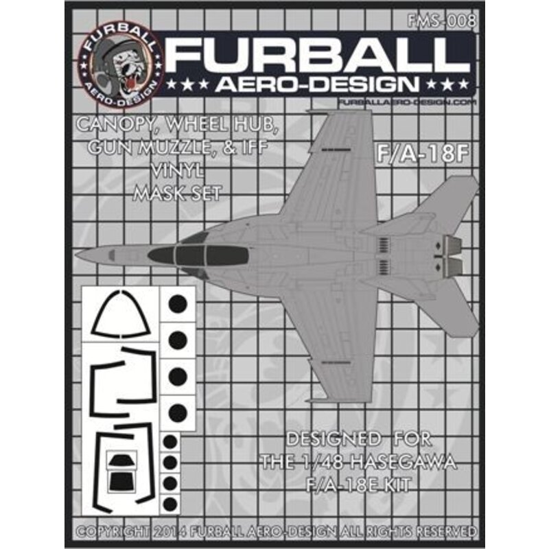 McDonnell-Douglas F/A-18F Super Hornet Vinyl Mask Set (designed to be used with the Hasegawa kits)