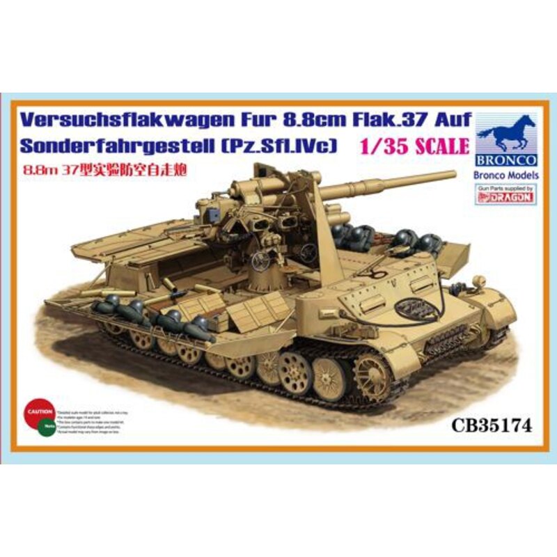 Versuchsflakwagen 8.8cm Flak 37 auf Sonderfahrgestell (Pz.Sfl.IVc) Model kit