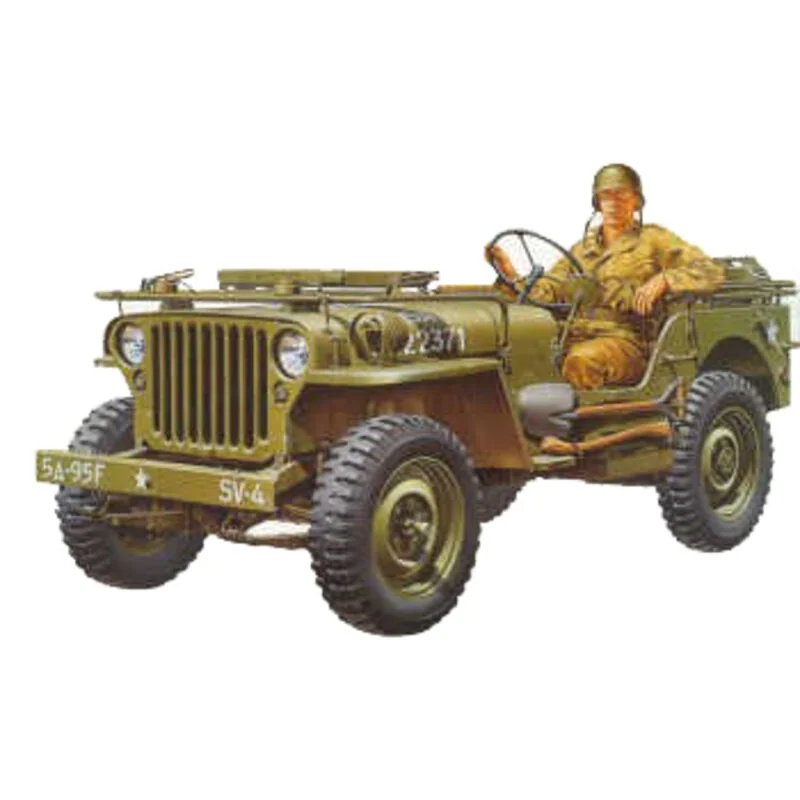 Willys MB Jeep with driver & decals for 5 versions