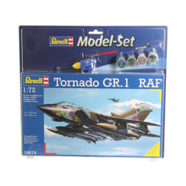 Raf Tornado Gr.1 Model Set - box containing the model, paints, brush and glue Airplane model kit