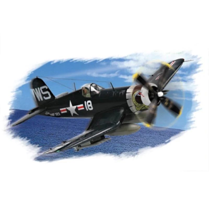 Vought F4U-4 Corsair Easy Build with 1 piece wings and lower fuselage 1 piece fuselage. Other parts as normal. Optional open/clo