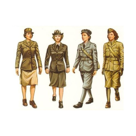 WWII Allied Female Figure Set. Historical figure