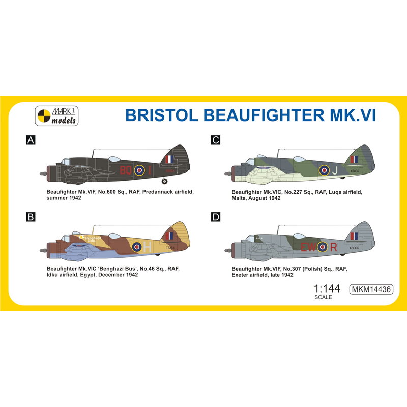 Bristol Beaufighter Mk.VIF/C Formidable Fighter (RAF, RAAF)The Bristol Beaufighter was a British heavy fighter, developed from