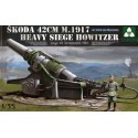 Skoda 42cm M1917 Heavy Gun Siege Howitzer- can pitch and rotate- 1/35 Figure included