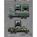 Ukraine KrAZ-6322 Late.- Postionable forehead wheels- Build with cab doors open or closed- Detailed engine, chassis & cab interi