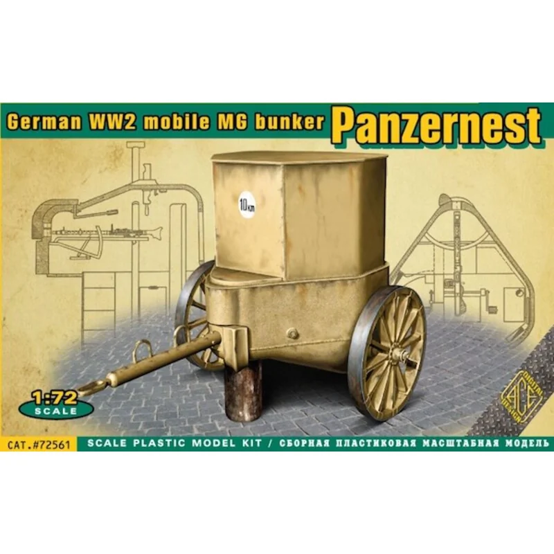 WWII German mobile Machine Gun bunker Panzernest