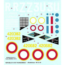 Republic P-47D Bubbletop French 1944-45 : Navarre (2 schemes)