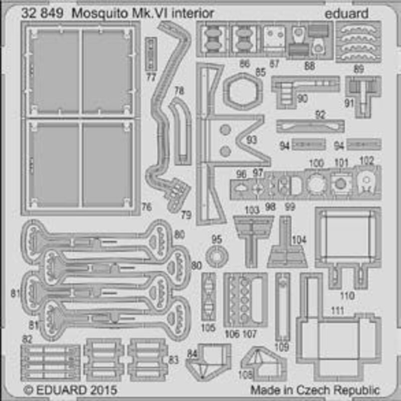 de Havilland Mosquito Mk.VI interior (designed to be used with Tamiya kits)