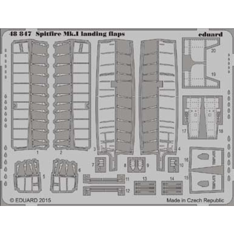 Supermarine Spitfire Mk.I landing flaps (designed to be used with Airfix kits)