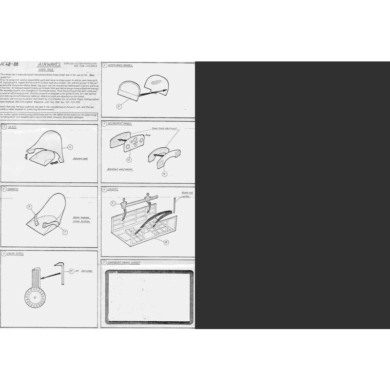 Avro 504K Detail set (designed to be assembled with model kits from Smer)