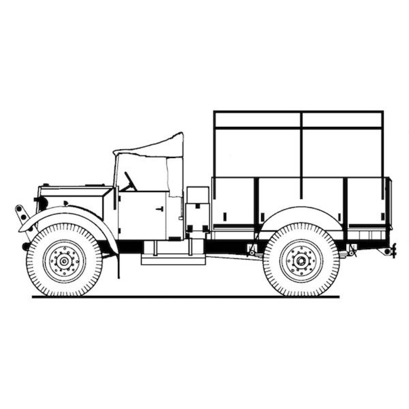 Fordson WOT.2H 15cwt GS Truck -Widely used by the Allied Forces, this last in the WOT.2 series features a steel body and full-wi