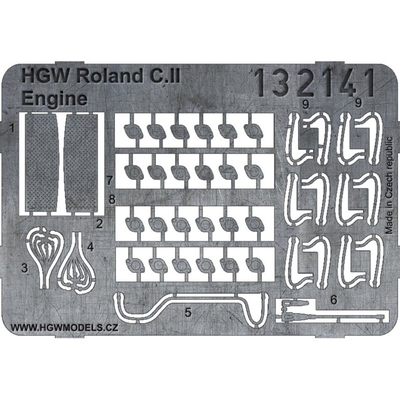 Roland C.II - Mercedes D.III 160 hp PE sets (designed to be used with Wingnut Wings kits)