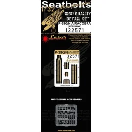 Bell P-39Q/N Airacobra pre-cut (laser) seat belts (designed to be used with Kitty Hawk Model kits)