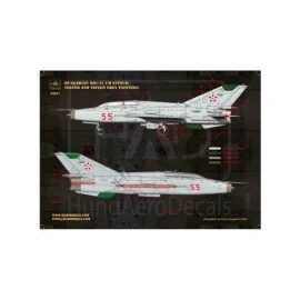 Mikoyan MiG-21UM HUnAF stencils for DDR and Silver painting