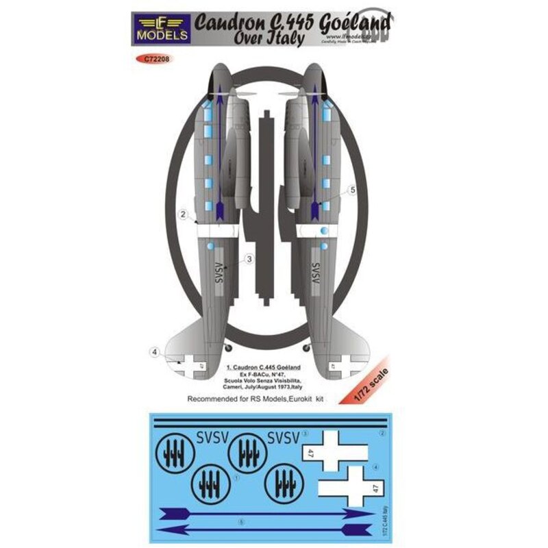 Caudron C.445 Goeland over Italy (designed to be used with RS Model kits)