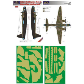 Vickers Wellington Mk.IC camouflage pattern paint mask (designed to be used with Italeri, MPM, Airfix and Trumpeter kits)