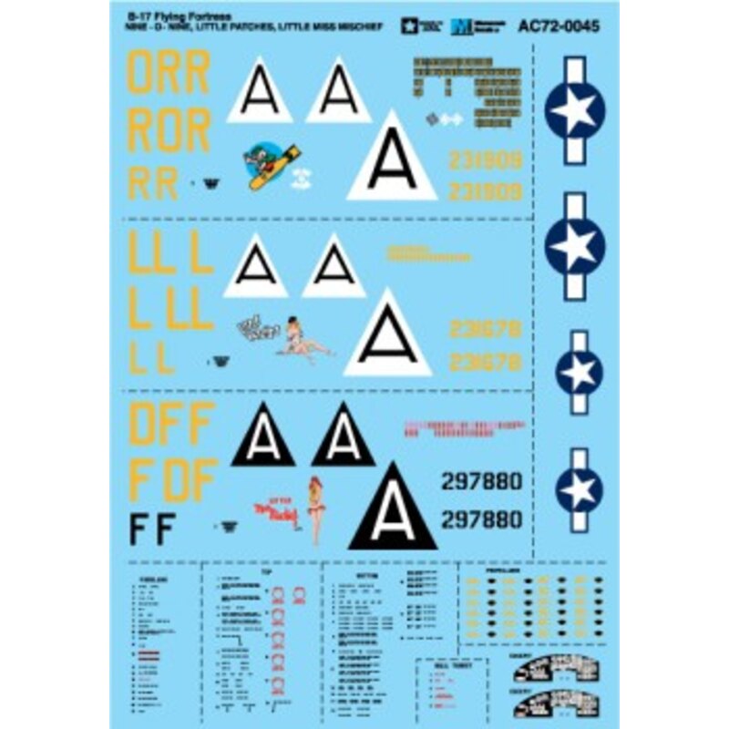 Boeing B-17G Flying Fortress - Nine-O-Nine, Little Patches, Little Miss Mischief. The original aircraft, a block 30 B-17G manufa