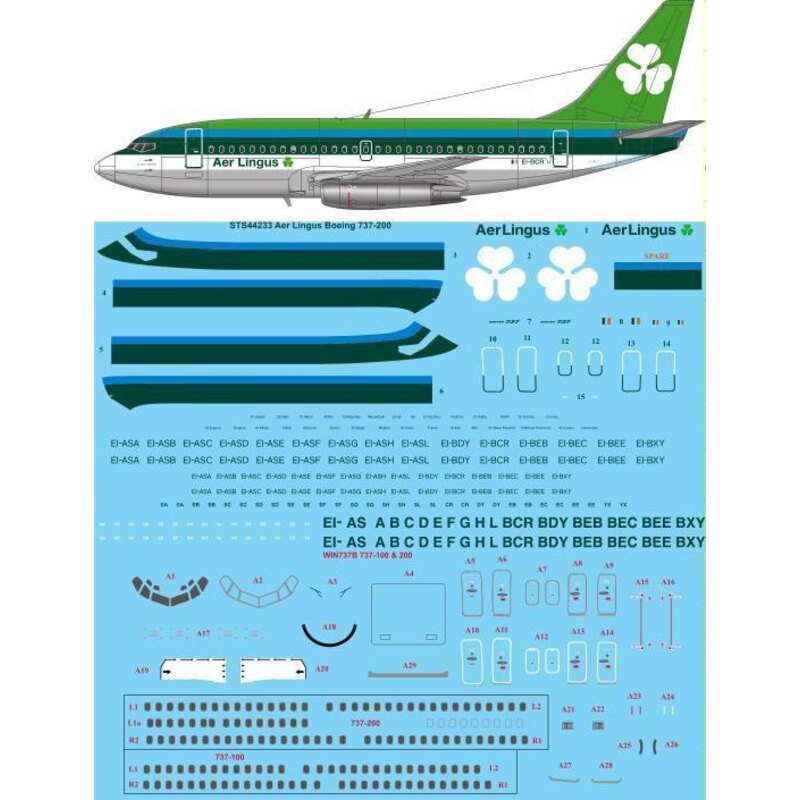 Aer Lingus 1970s livery Boeing 737-200