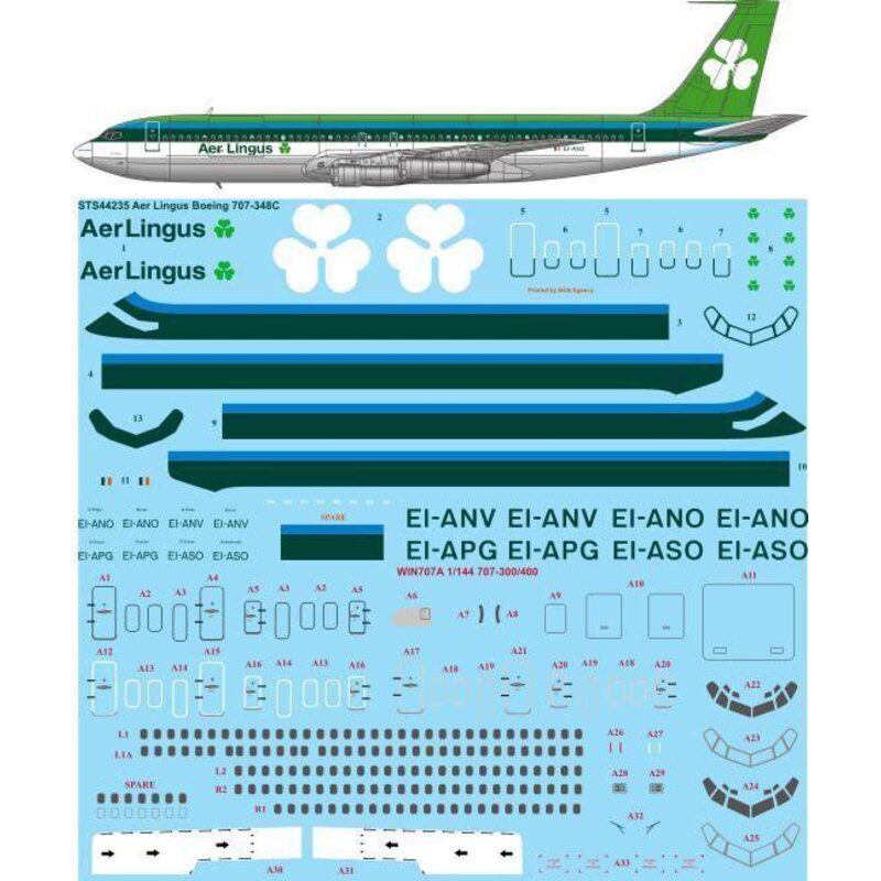 Aer Lingus 1970s livery Boeing 707-348C