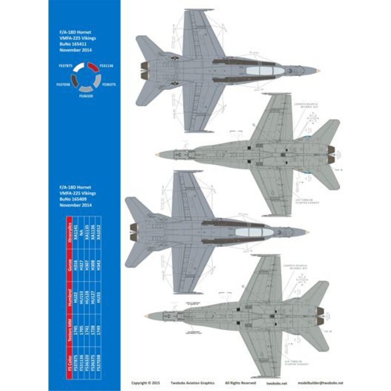 McDonnell-Douglas F/A-18C/D Miramar MAGTF HornetsThe newest schemes from the VMFA (AW)-225 Vikings and VMFA-232 Red Devils are f