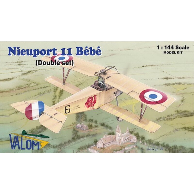 Nieuport 11 Bebe (Dual Combo with 2 kits) tincludes two identical sprues with parts, 2 x resin engines and two frets with p/e pa