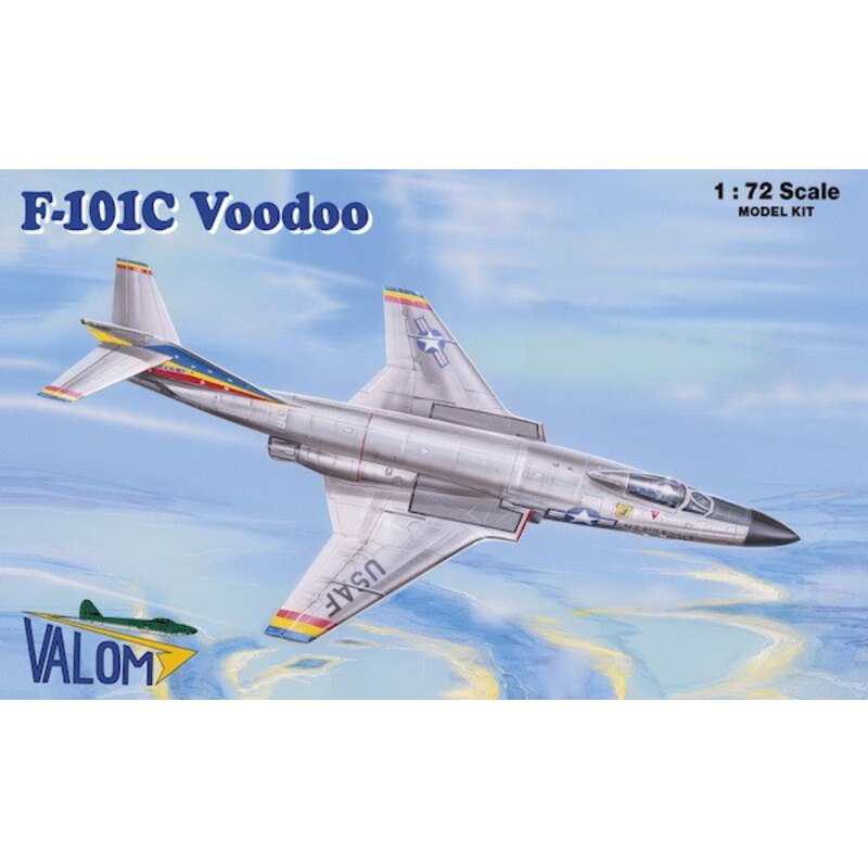 McDonnell F-101C Voodoo with 2 decal options:1. 54-1491, 81stTFW, USAF2. 56-0006, 78th TFS, 81st TFW, USAFThe kit includes three