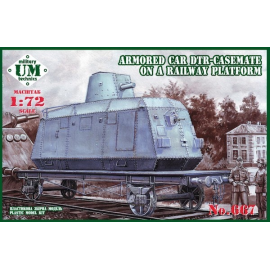 Armored car DTR-casemate on railway platform. available Model kit