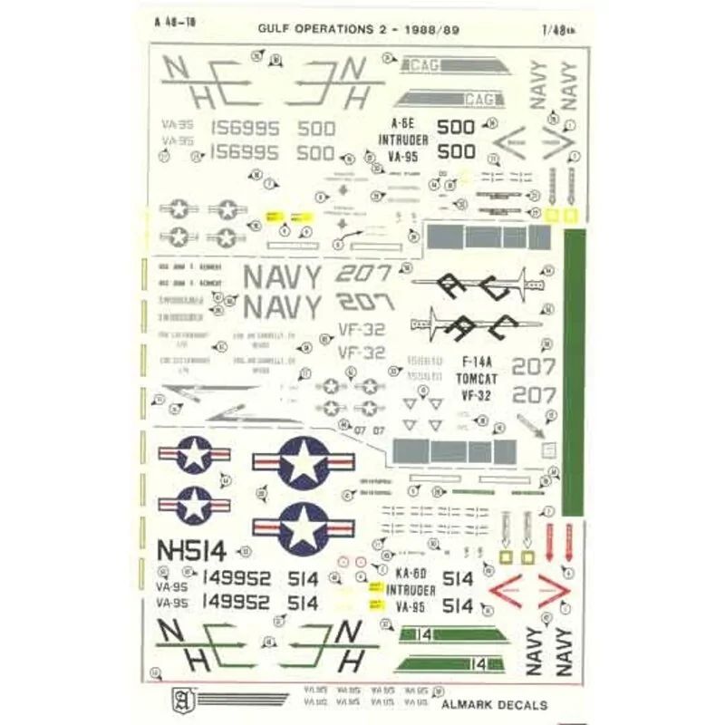 Grumman A-6E 156995 VA-95 with Iranian Kill markings Grumman KA-6D 149952 VA-95 Persian Gulf