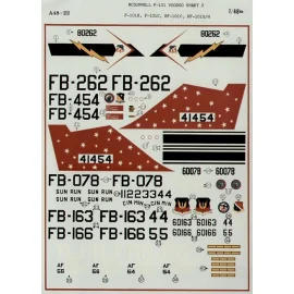 McDonnell F-101 Voodoo F-101B F-101C McDonnell RF-101C McDonnell RF-101G/H