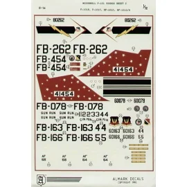 McDonnell F-101 Voodoo McDonnell F-101B McDonnell F-101C McDonnell RF-101C McDonnell RF-101G/H