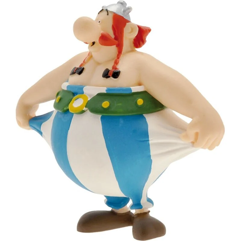 Asterix Figure Obelix holding his pants 8 cm Figurine